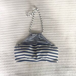 J. Crew navy and white Striped Halter Bikini Top size medium